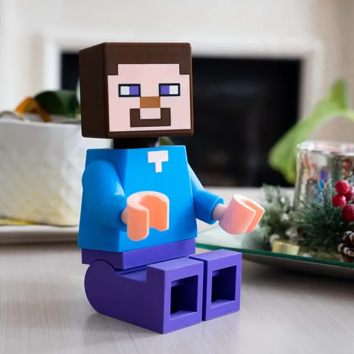Minecraft Steve Giant Minifigure (16") – Blocky Adventure Awaits!
