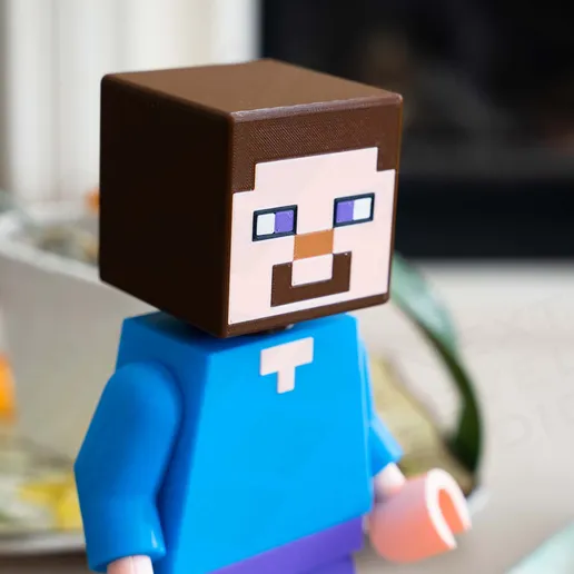 Minecraft Steve Giant Minifigure (16") – Blocky Adventure Awaits!