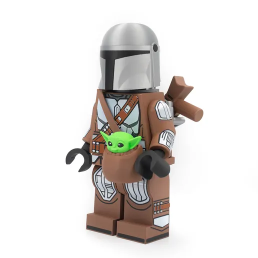 The Mandalorian & Grogu Modular Figure Set